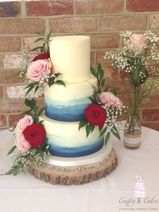 Blue ombre buttercream wedding cake
